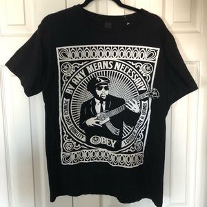 Obey By Any Means Necessary T-Shirt Size Medium